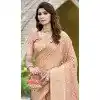 Peach Art Silk Weaving Work Traditional Party Wear Plus Size Saree - 11413200698