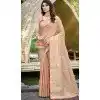Peach Art Silk Weaving Work Traditional Party Wear Plus Size Saree - 11413200698