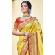 Art Silk Weaving Work Traditional Wear Saree In Light Yellow - 11425200774