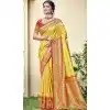 Art Silk Weaving Work Traditional Wear Plus Size Saree In Light Yellow - 11425200774
