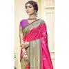 Art Silk Weaving Work Traditional Wear Plus Size Saree In Rani Pink - 11425200775