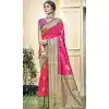 Art Silk Weaving Work Traditional Wear Plus Size Saree In Rani Pink - 11425200775