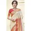 Art Silk Weaving Work Traditional Wear Plus Size Saree In Off White - 11425200777