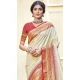 Art Silk Weaving Work Traditional Wear Saree In Off White - 11425200777