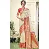 Art Silk Weaving Work Traditional Wear Plus Size Saree In Off White - 11425200777