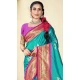 Art Silk Weaving Work Traditional Wear Saree In Firozi Blue - 11425200778