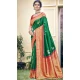 Art Silk Weaving Work Traditional Wear Saree In Dark Green - 11425200779