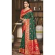 Dark Green Art Silk Zari Work Traditional Wear Saree - 11426200780