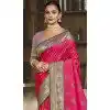 Rani Pink Art Silk Zari Work Traditional Wear Plus Size Saree - 11426200782