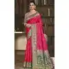 Rani Pink Art Silk Zari Work Traditional Wear Plus Size Saree - 11426200782