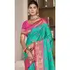 Rama Blue Art Silk Zari Work Traditional Wear Plus Size Saree - 11426200783