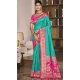 Rama Blue Art Silk Zari Work Traditional Wear Saree - 11426200783
