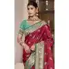 Maroon Art Silk Zari Work Traditional Wear Plus Size Saree - 11426200784