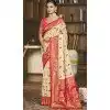 Off White Art Silk Zari Work Traditional Wear Plus Size Saree - 11426200785
