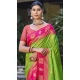 Art Silk Weaving Work Traditional Party Wear Saree In Green - 11427200786