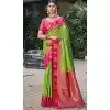Art Silk Weaving Work Traditional Party Wear Plus Size Saree In Green - 11427200786