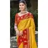 Art Silk Weaving Work Traditional Party Wear Plus Size Saree In Mustard - 11427200789