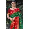 Art Silk Weaving Work Traditional Party Wear Plus Size Saree In Dark Green - 11427200790