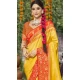 Yellow Art Silk Woven Work Party Wear Saree - 11428200794