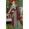 Wine Art Silk Woven Work Party Wear Plus Size Saree - 11428200795