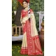 White Art Silk Woven Work Party Wear Plus Size Saree - 11428200796