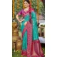 Firozi Blue Art Silk Woven Work Party Wear Saree - 11428200797