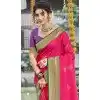 Art Silk Weaving Work Party Wear Plus Size Saree In Rani Pink - 11435200834