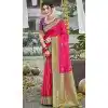 Art Silk Weaving Work Party Wear Plus Size Saree In Rani Pink - 11435200834