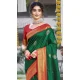 Art Silk Weaving Work Party Wear Saree In Dark Green - 11435200836