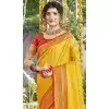Art Silk Weaving Work Party Wear Plus Size Saree In Yellow - 11435200837