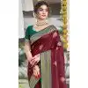 Art Silk Weaving Work Party Wear Plus Size Saree In Maroon - 11435200839