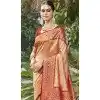 Orange Art Silk Woven Work Designer Party Wear Plus Size Saree - 11436200840