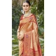 Orange Art Silk Woven Work Designer Party Wear Saree - 11436200840