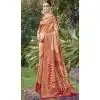 Orange Art Silk Woven Work Designer Party Wear Plus Size Saree - 11436200840