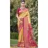 Yellow Art Silk Woven Work Designer Party Wear Plus Size Saree - 11436200841