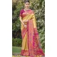 Yellow Art Silk Woven Work Designer Party Wear Saree - 11436200841