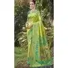 Parrot Green Art Silk Woven Work Designer Party Wear Plus Size Saree - 11436200842