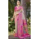 Grey Art Silk Woven Work Designer Party Wear Saree - 11436200845