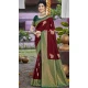 Art Silk Printed Party Wear Designer Saree In Wine - 11437200848