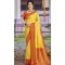 Art Silk Printed Party Wear Designer Saree In Yellow - 11437200851
