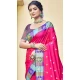 Art Silk Weaving Work Party Wear Saree In Rani Pink - 11438200852
