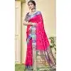 Art Silk Weaving Work Party Wear Plus Size Saree In Rani Pink - 11438200852