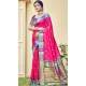 Art Silk Weaving Work Party Wear Saree In Rani Pink - 11438200852