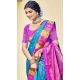 Art Silk Weaving Work Party Wear Saree In Royal Blue - 11438200854