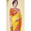 Art Silk Weaving Work Party Wear Plus Size Saree In Yellow - 11438200855