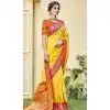 Art Silk Weaving Work Party Wear Plus Size Saree In Yellow - 11438200855