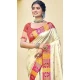 Art Silk Weaving Work Party Wear Saree In Cream - 11438200856
