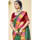 Art Silk Weaving Work Party Wear Saree In Dark Green - 11438200857
