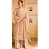Peach Fox Georgette Embroidery Work Party Wear Plus Size Palazzo Salwar Suit - 11531201503