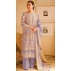 Lavender Fox Georgette Embroidery Work Party Wear Palazzo Salwar Suit - 11531201504